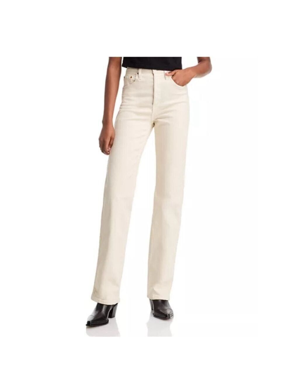 Women's RE/DONE Jeans Ivory Color - Picture 2 of 10